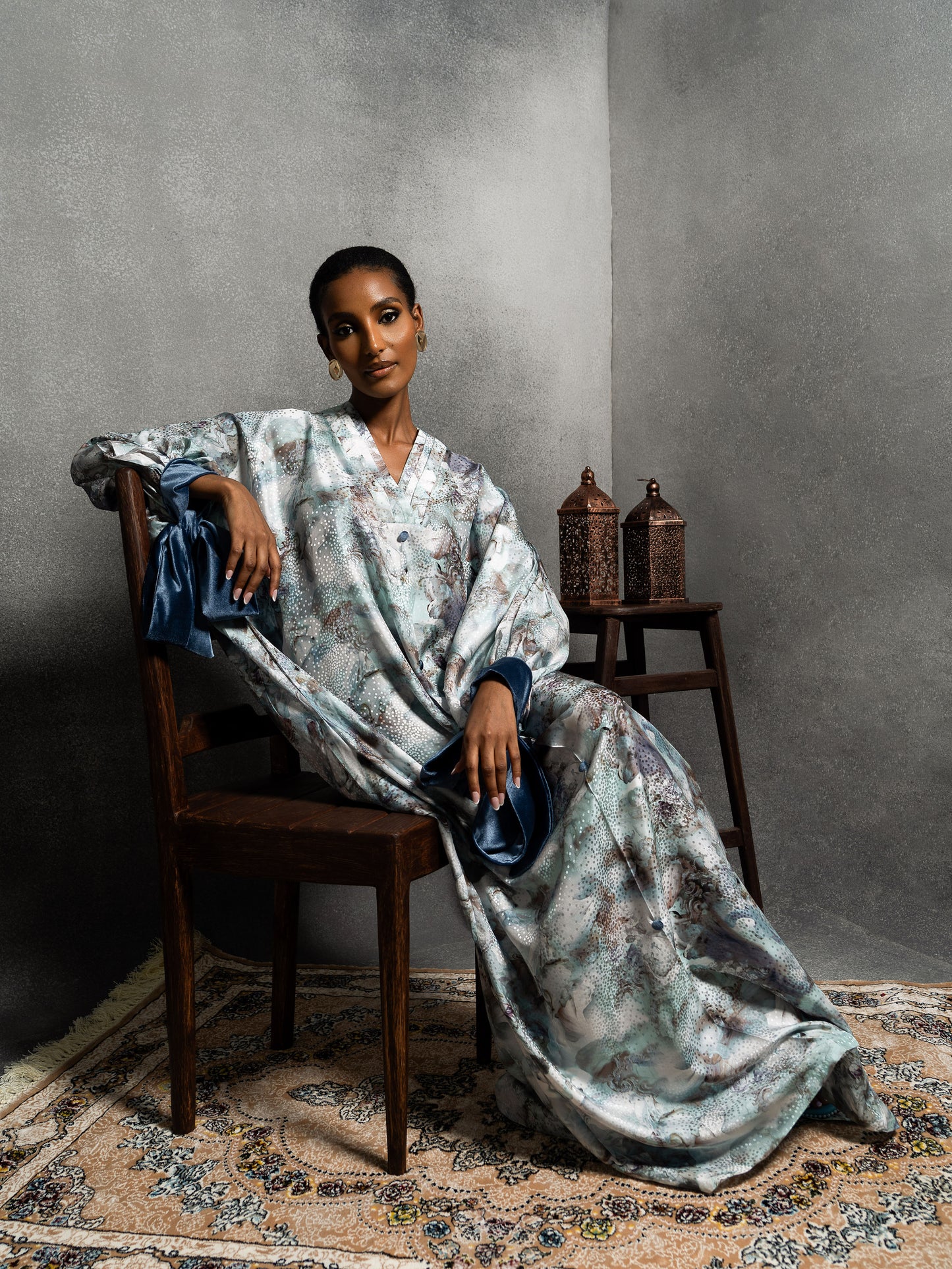 VEE SILK CAFTAN