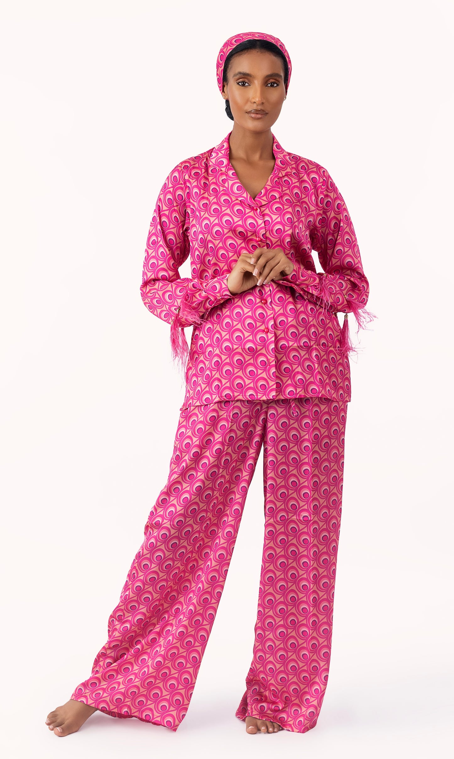 IMANI FEATHER PYJAMA SET