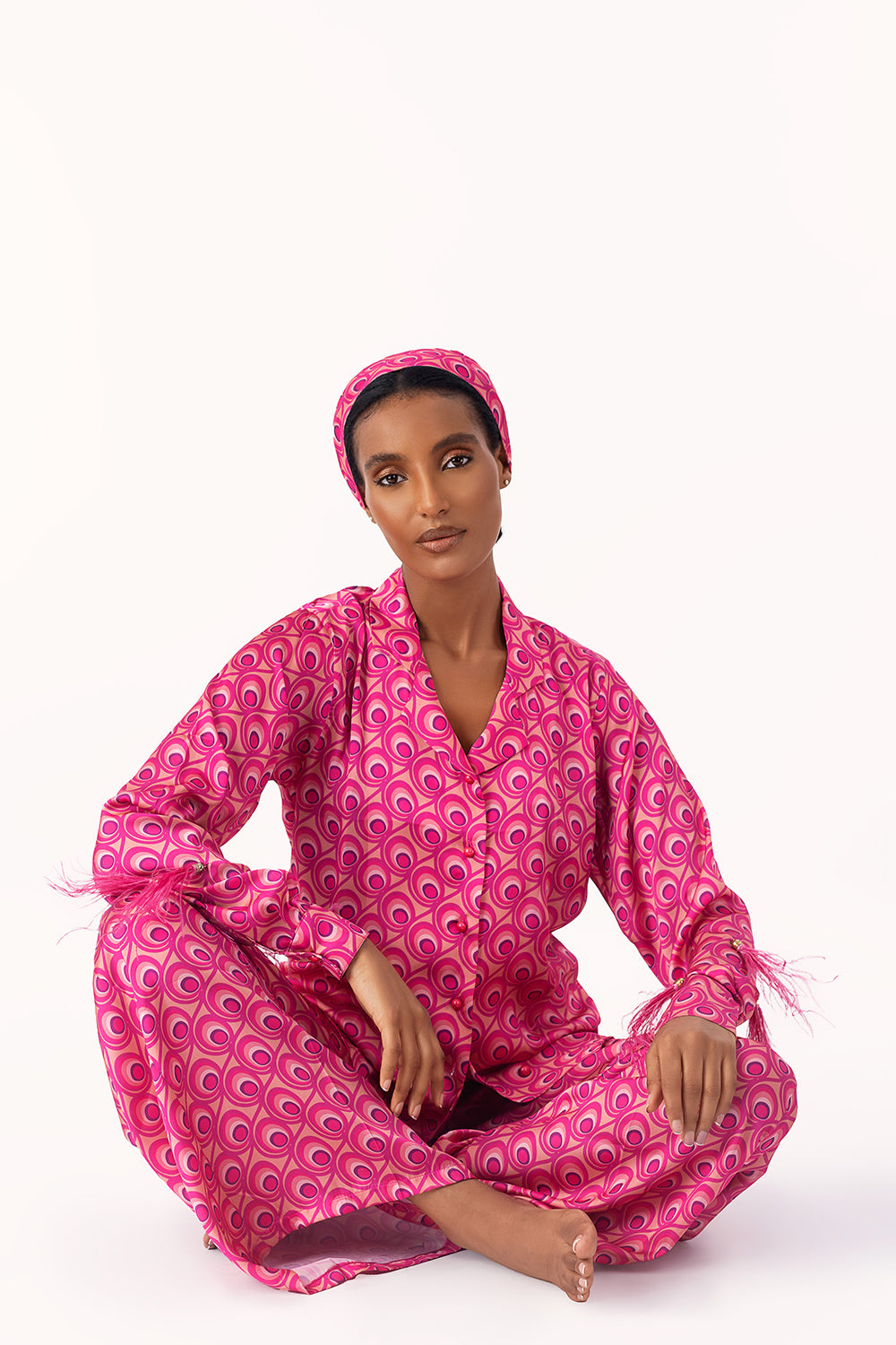 IMANI FEATHER PYJAMA SET
